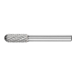 CARBIDE CYL BUR (RADIUS END), DBL CUT