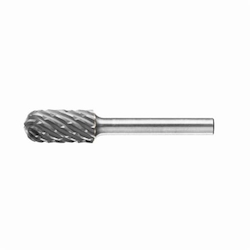 CARBIDE CYL BUR (RADIUS END), STEEL CUT