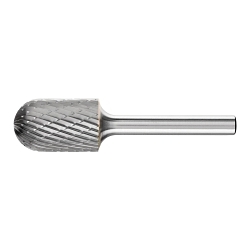 CARBIDE CYL BUR (RADIUS END), DBL CUT