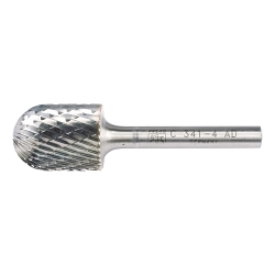 CARBIDE CYL BUR (RADIUS END), DBL CUT