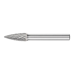 CARBIDE BUR - 14DEG TAPER, DBL CUT