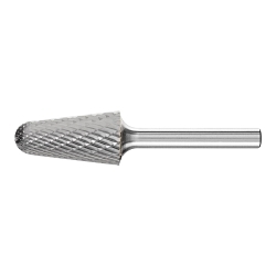 CARBIDE BUR - 14DEG TAPER, DBL CUT