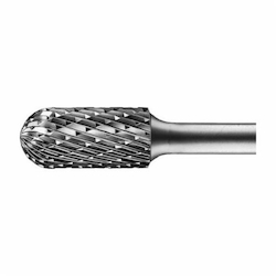 CARBIDE CYL BUR (RADIUS END), DBL CUT