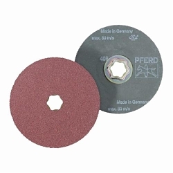 COMBICLICK FIBER DISC, 4IN DIA CERAMIC
