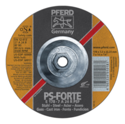 7INX1/4 GRINDING WHEEL, 5/8-11 THD. A 24