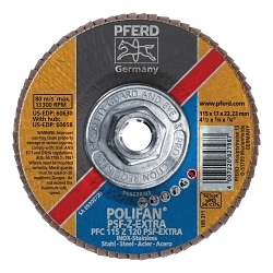4-1/2X5/8-11 POLIFAN FLAP DISC - CONICAL