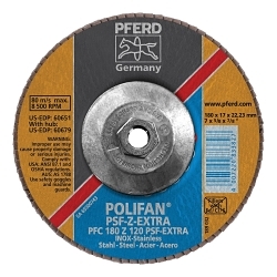 7INX5/8-11 POLIFAN FLAP DISC - CONICAL