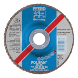 4INX5/8 POLIFAN FLAP DISC - FLAT SG,