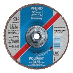 4INX3/8-24 POLIFAN FLAP DISC - FLAT SG,