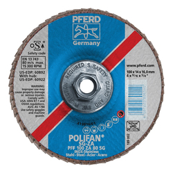 4INX3/8-24 POLIFAN FLAP DISC - FLAT SG,