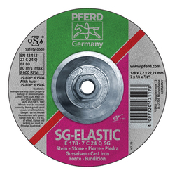 7INX1/4 GRINDING WHEEL, 5/8-11 THD. C 24