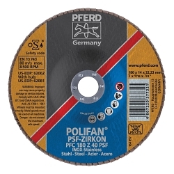 7INX7/8 POLIFAN FLAP DISC - CONICAL PSF,