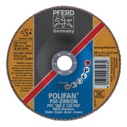 7INX7/8 POLIFAN FLAP DISC - CONICAL PSF,