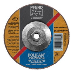7INX5/8-11 POLIFAN FLAP DISC- CONICAL