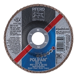 5INX7/8 POLIFAN FLAP DISC- FLAT SG, AO,