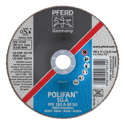 7INX7/8 POLIFAN FLAP DISC - FLAT SG, AO,