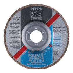 5INX7/8 POLIFAN FLAP DISC - FLAT SG,