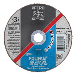 7INX7/8 POLIFAN FLAP DISC- FLAT SG,