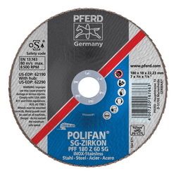 7INX7/8 POLIFAN FLAP DISC- FLAT SG,