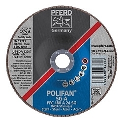 7INX7/8 POLIFAN FLAP DISC - CONICAL SG,