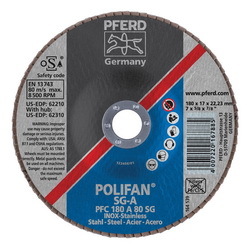 7INX7/8 POLIFAN FLAP DISC - CONICAL SG,
