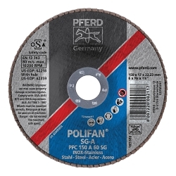 6INX7/8 POLIFAN FLAP DISC - CONICAL SG,