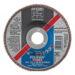 5INX7/8 POLIFAN FLAP DISC - CONICAL SG,