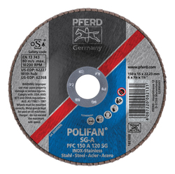 6INX7/8 POLIFAN FLAP DISC - CONICAL SG,