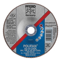 7INX7/8 POLIFAN FLAP DISC - CONICAL SG,