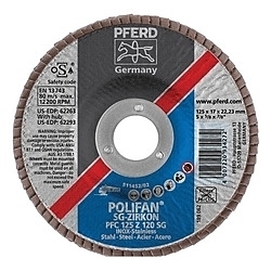 5INX7/8 POLIFAN FLAP DISC - CONICAL SG,