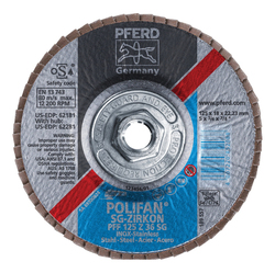 5INX5/8-11 POLIFAN FLAP DISC - FLAT SG,