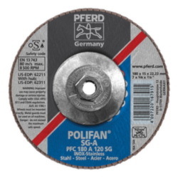 7INX5/8-11 POLIFAN FLAP DISC - CONICAL