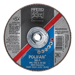 6INX5/8-11 POLIFAN FLAP DISC - CONICAL