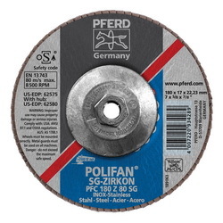 7INX5/8-11 POLIFAN FLAP DISC - CONICAL
