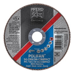 6INX7/8 POLIFAN FLAP DISC - CONICAL SG,