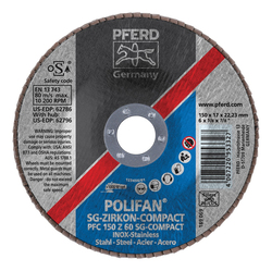 6INX7/8 POLIFAN FLAP DISC - CONICAL SG,