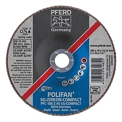 7INX7/8 POLIFAN FLAP DISC - CONICAL SG,