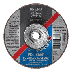 6INX5/8-11 POLIFAN FLAP DISC - CONICAL