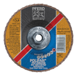 4INX3/8-24 POLIFAN FLAP DISC - CONICAL