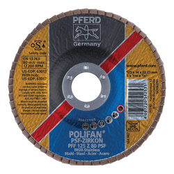 5INX7/8 POLIFAN FLAP DISC - FLAT PSF,