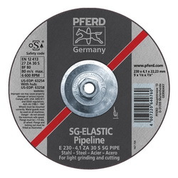 9INX1/8 PIPELINE WHEEL, 5/8-11 THD.