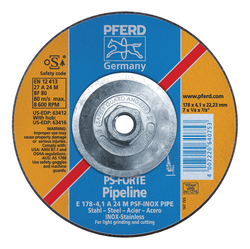 7INX1/8 PIPELINE WHEEL, 5/8-11 THD.