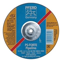 9INX1/8 PIPELINE WHEEL, 5/8-11 THD.