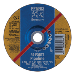 7INX1/8 PIPELINE WHEEL, 7/8AH (4.6MM) A