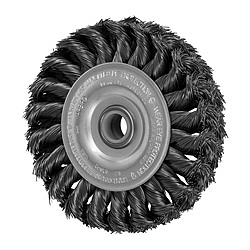 4IN KNOT WHEEL BRUSH - DOUBLE ROW .014