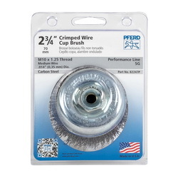 POP 2-3/4 CRIMPED WIRE CUP BRUSH .014 CS