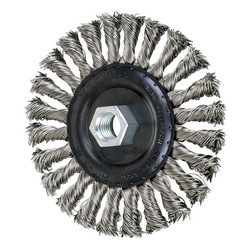 5IN STANDARD TWIST KNOT WHEEL .020 SS