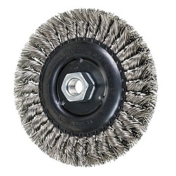 6IN STANDARD TWIST KNOT WHEEL .023 SS