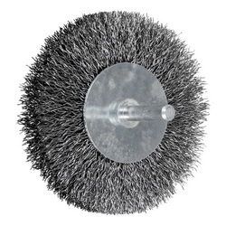 3" STEM MTD WHEEL BRUSH  .012" CS WIRE