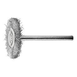 1IN MINIATURE MTD WHEEL BRUSH .003 CS